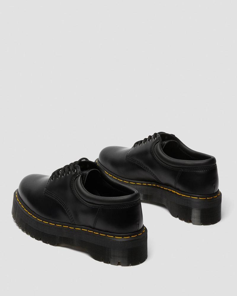 Black Women's Dr Martens 8053 Leather Platform Casual Shoes | CA 97ZUT